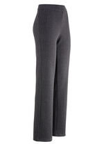 Broek met krijtstreep in een modieuze wijdte ANTRACIET-LICHTGRIJS