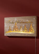Verlichte houten decoratie 
