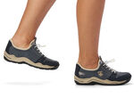 Rieker, sportieve damessneakers, met uitneembaar voetbed JEANSBLAUW/BEIGE