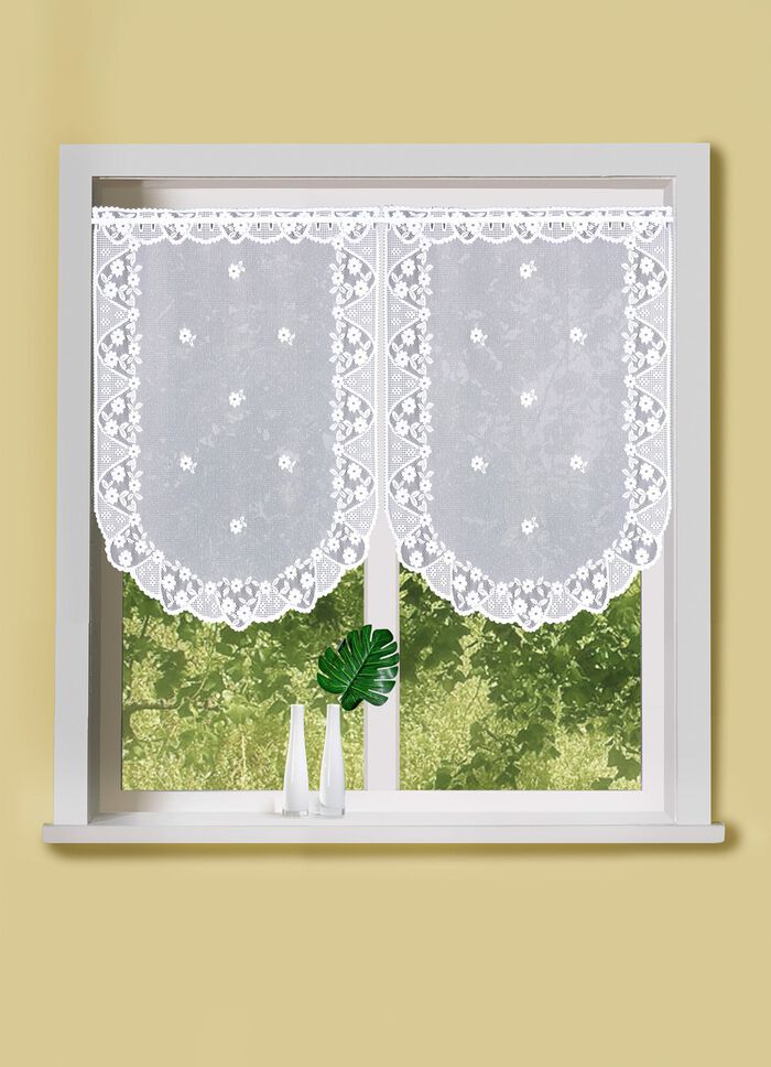 Prachtig raam- en deurbehang met stangdoorvoer WIT