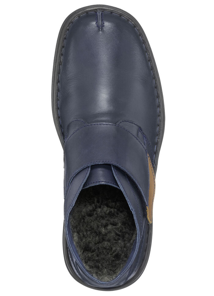 Laars met verstelbare klittenbandsluiting NAVY-BRUIN