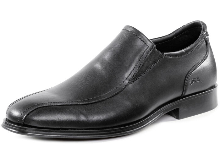 Slippers gemaakt van rundnappaleer ZWART