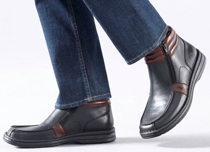 GINO GALANTE, gevoerde herenlaarzen, winterschoenen, met uitneembaar voetbed 