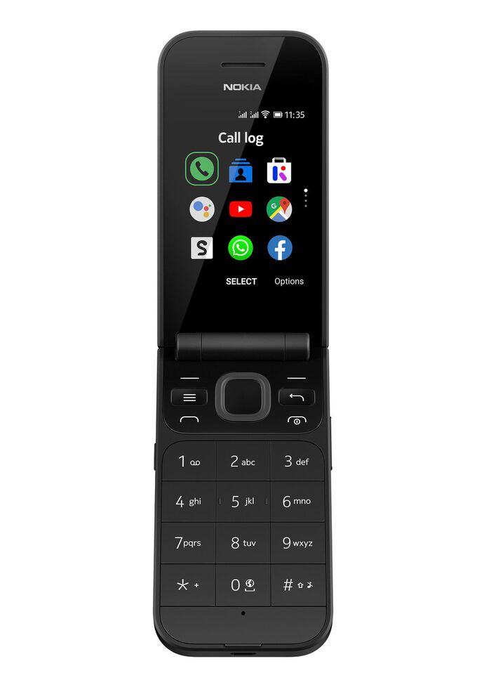 Nokia 2720 Flip clamshell-telefoon met grote knoppen ZWART