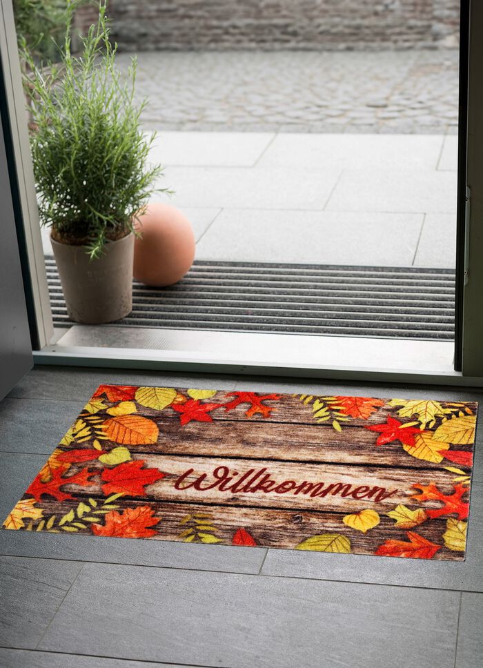 Voetmat 'herfstbladeren' met antislip-onderkant MULTICOLOR