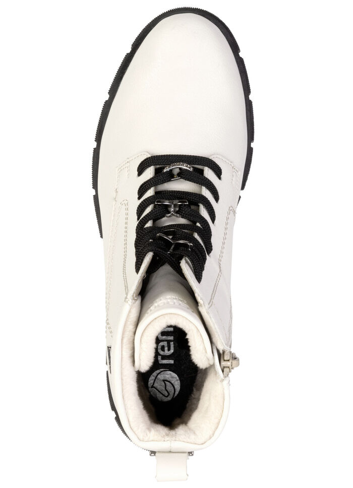 Remonte, chique dames enkellaarsjes, winterschoenen, breedte G, met rits NATUURLIJK WIT