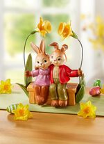 Handgemaakt koppel konijnen van Goebel 