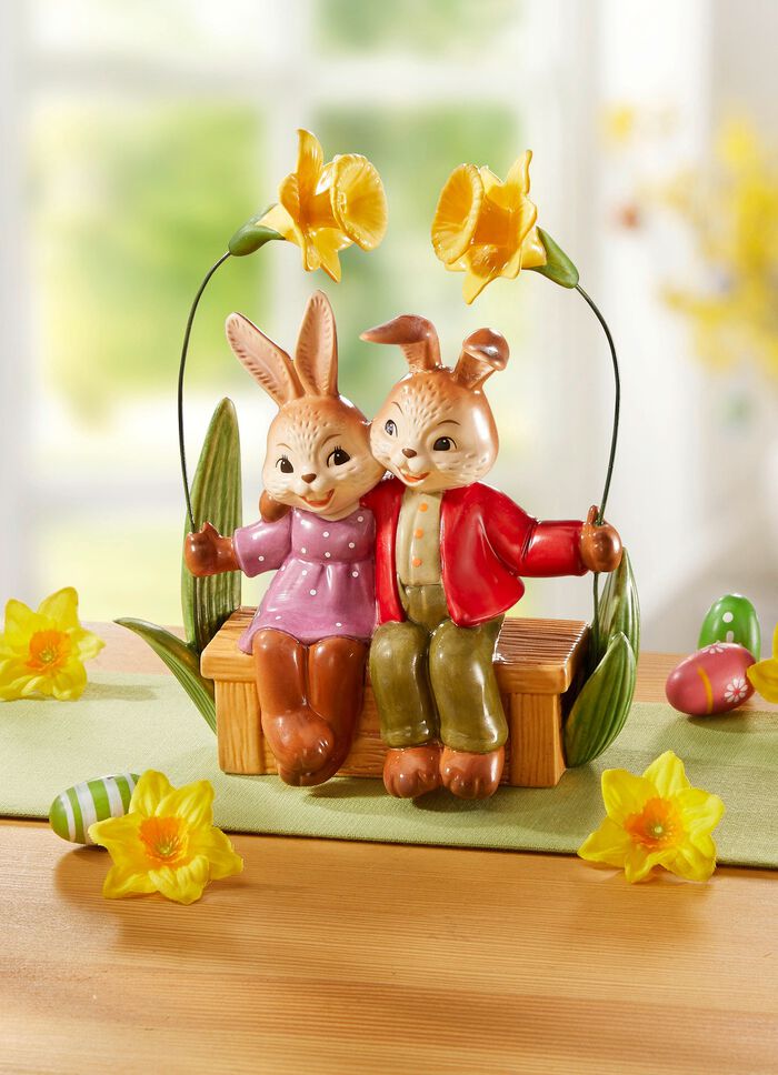 Handgemaakt koppel konijnen van Goebel 