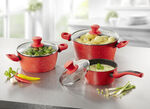 Ultra krasbestendige Granit Royal pottenset, 6-delig 