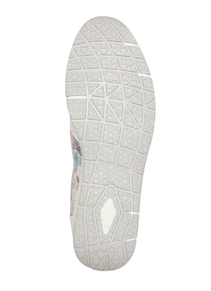 ELENA EDEN pantoffels gemaakt van nappaleer WIT-MULTICOLOR