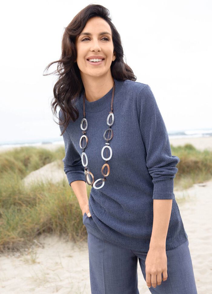 Overhemd met opstaande kraag 