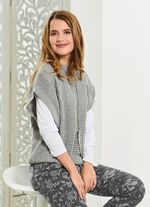 Sweatervest met trekkoord in de zoom 