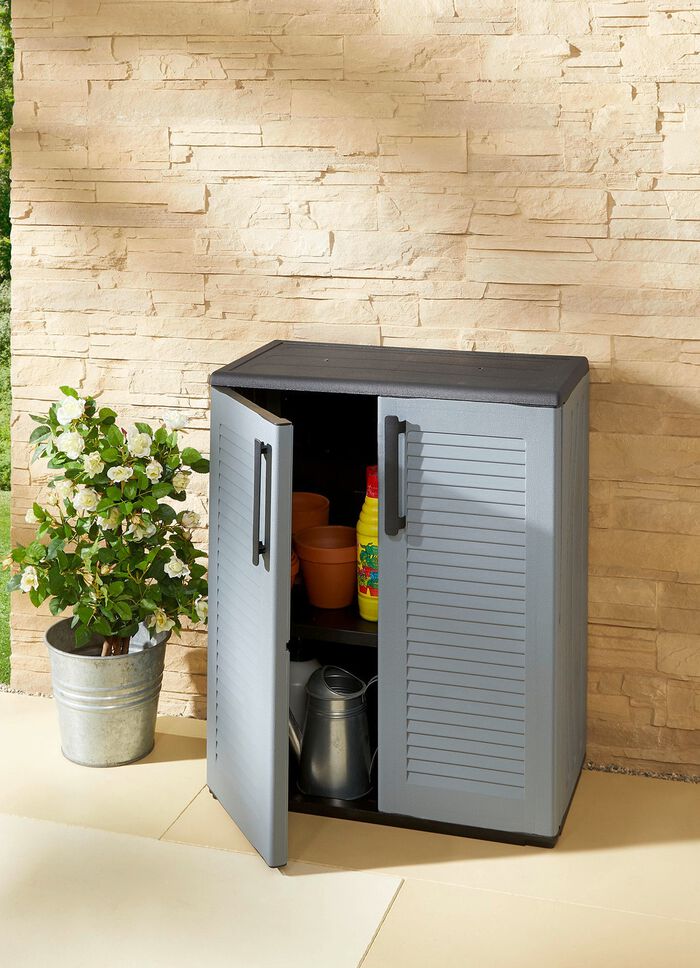 Tuinkast met lattenlook 