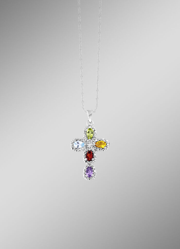 Elegante kruishanger met diamant 