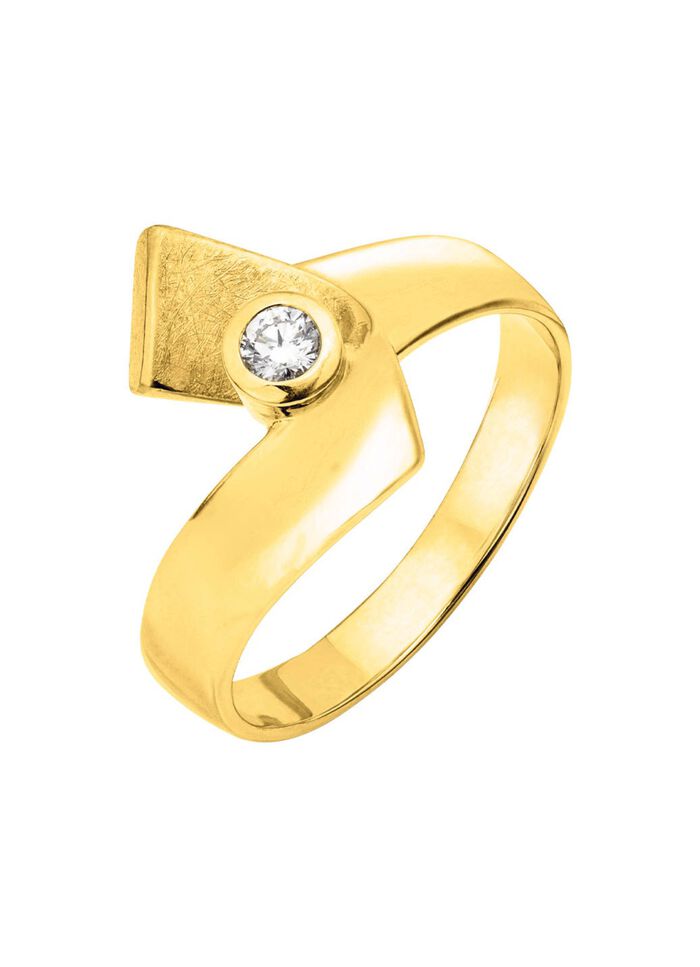 Perfecte vorm: damesring met diamant 