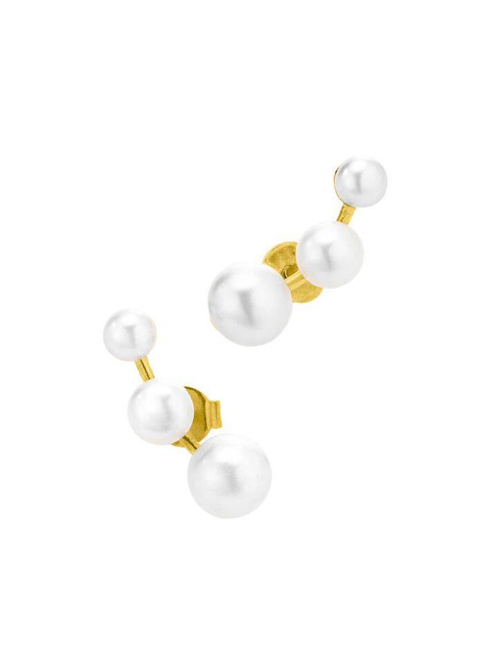 Stijlvolle oorbellen met zoetwaterparels 