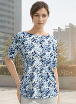 Shirt met platte halslijn 