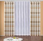 Gordijn met loodveterafsluiting en automatische plooiband 