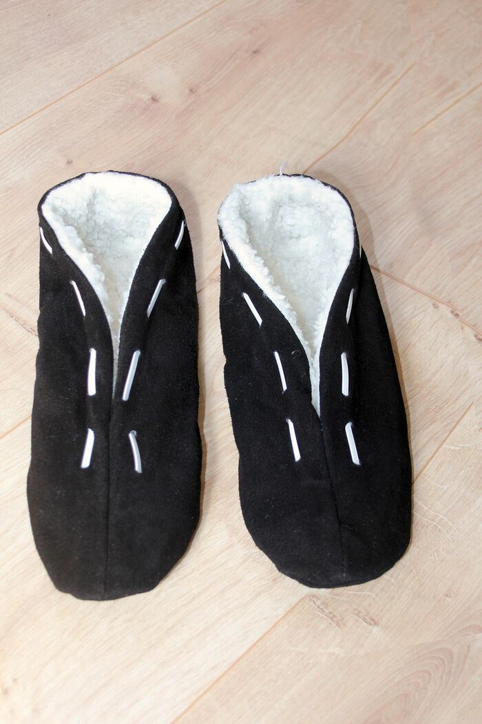 Pantoffels van bont 