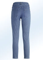 Jeans met een trendy stippendessin JEANSBLAUW