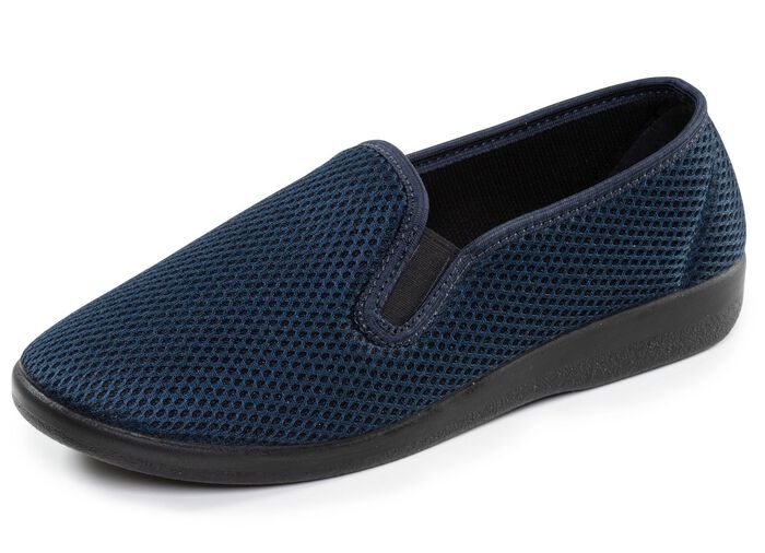 Comfortabele herenpantoffels, breedte H, met anatomisch gevormd voetbed MARINE