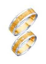 Tweekleurige trouwring 