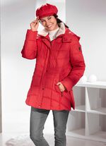 Functioneel jack met afneembare imitatiebontrand op de kraag 