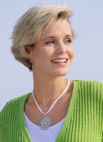 Halsketting met glazen steentjes 