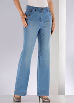 Jeans met trendy sierknopen 