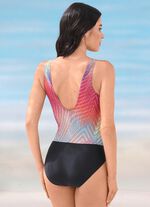 Laurina badpak met ruches en half korset 