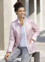 Jas met opgestikte zakken POEDERROSÉ