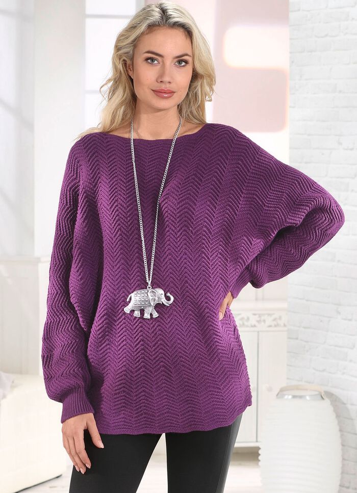 Trui met structuur in golflook 