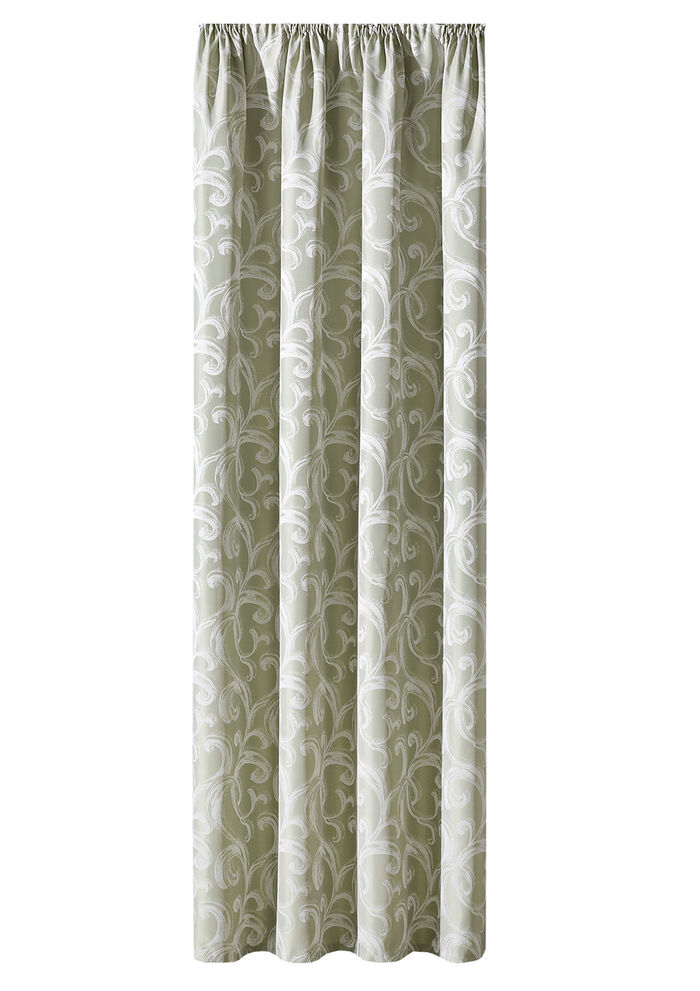 Overgordijn met universele railband GROEN