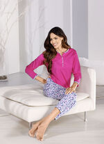 Twee-pack pyjama's met lange mouwen en knoopsluiting 