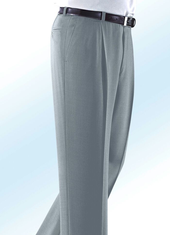 Broek "Klaus Models" met elastische tailleband in 3 kleuren MIDDENGRIJS