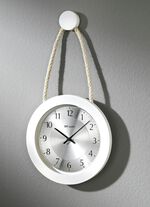 Wandklok van massief hout gemaakt in Duitsland in verschillende kleuren WIT