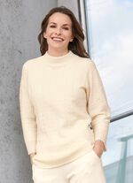 Trui met scheerwol en kasjmier ECRU