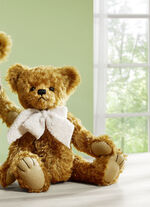 Teddybeer van hoogwaardig mohairpluche HONINGBRUIN