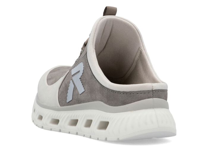 Rieker pantoffels met elastisch snelvetersysteem met stopper 