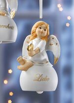 Belhanger met engel WITGOUD