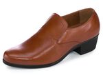 Slippers met verborgen elastische band COGNAC