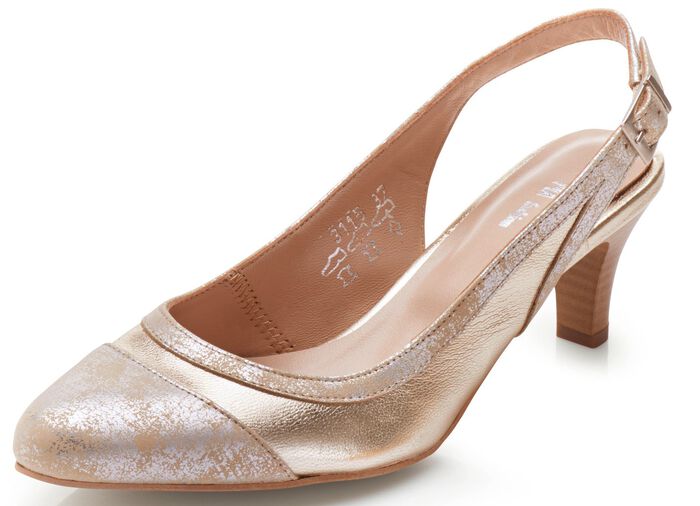 ELENA EDEN slingpumps in een elegante vorm GOUD