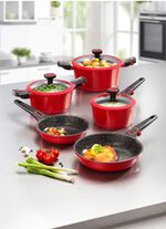 Stoneline pannenset, 8-delig ROOD
