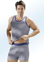 Drie-pak fijne ribbroeken, uni 