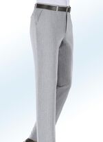 Broek in linnen-look in 2 kleuren LICHTGRIJS GEM&Ecirc;LEERD