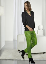 Jerseybroek met expressief design 