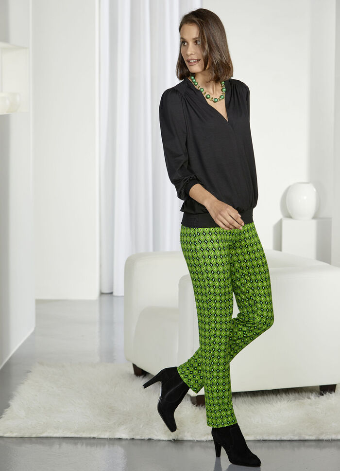 Jerseybroek met expressief design 