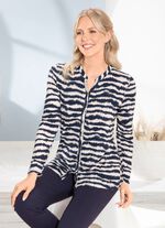 Overhemdblouse met doorlopende knoopsluiting 