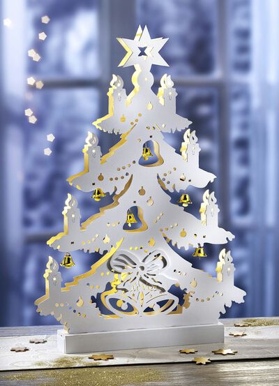 Verlichte dennenboom 