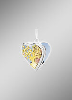 Hartvormig medaillon in tweekleurig om te openen 